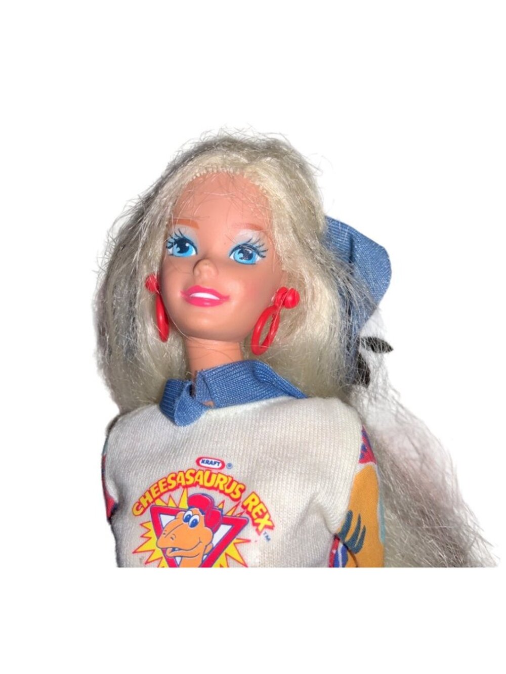Barbie Doll Kraft Cheese Treasures Cheesasaurus Rex Girl Blonde 1996